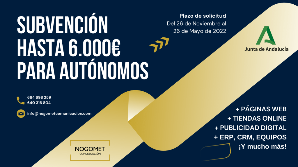 Subvención Para La Modernización Digital Para Autónomos Y Cooperativas En Andalucía De 6000€