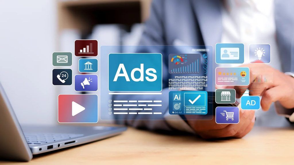 Captación De Clientes Sin Ads: Cómo Construir Un Sistema Sostenible En 2026 El Problema De Depender De Los Anuncios De Pago: Panel De Control De Ads Con Métricas E Iconos De Marketing Digital, Ilustrando Por Qué La Captación De Clientes Sin Ads Es Más Sostenible